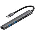 5-in-1 Multifunktions-USB-C-Hub aus Aluminiumlegierung