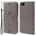 iPhone 7/8/SE (2020)/SE (2022) Butterfly Serie Wallet Schutzhülle - Grau