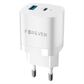 Forever GaN TC-05 Fast Wand-ladegerät - USB, USB-C - 33W