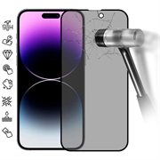 iPhone 16 Privacy Full Cover Panzerglas - Schwarz Rand