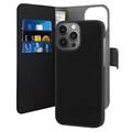 Puro 2-in-1 Magnetische iPhone 13 Pro Wallet Hülle (Bulk - Befriedigend) - Schwarz