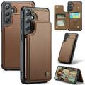Samsung Galaxy S24 Caseme C22 Hülle mit RFID Kartenetui - Braun