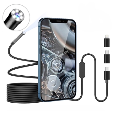 Wasserdichte 8mm Endoskopkamera für iPhone, iPad, Smartphones, Tablet - 3m